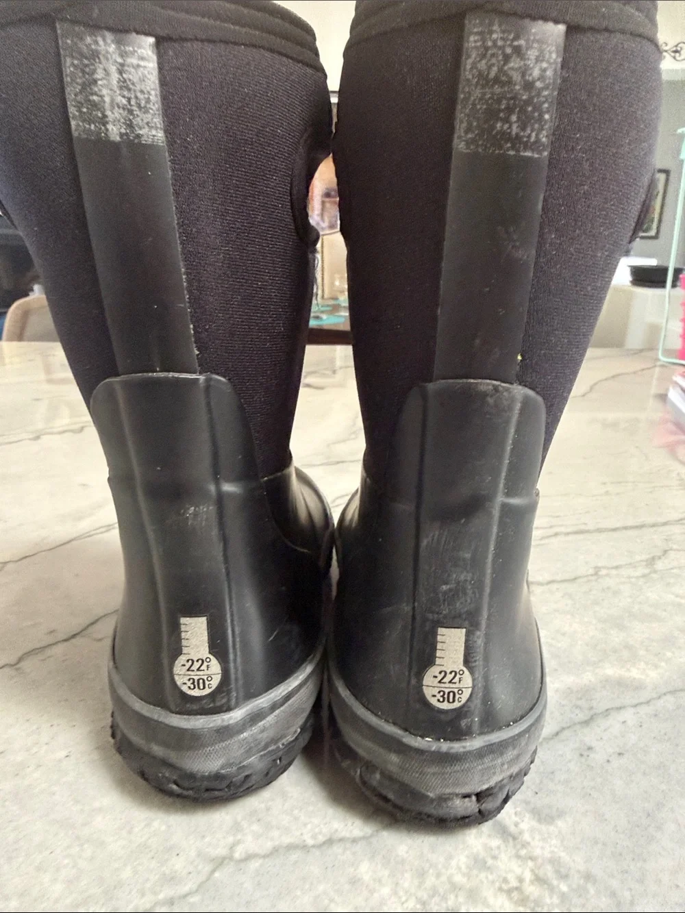 Bogs Kids Black Waterproof Neoprene Rain Boots